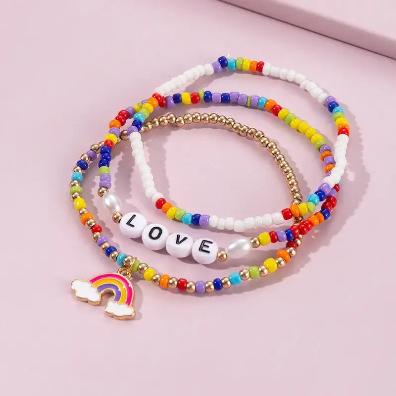Rainbow Stretch Bracelets