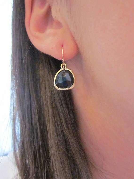 Black and Gold Earrings