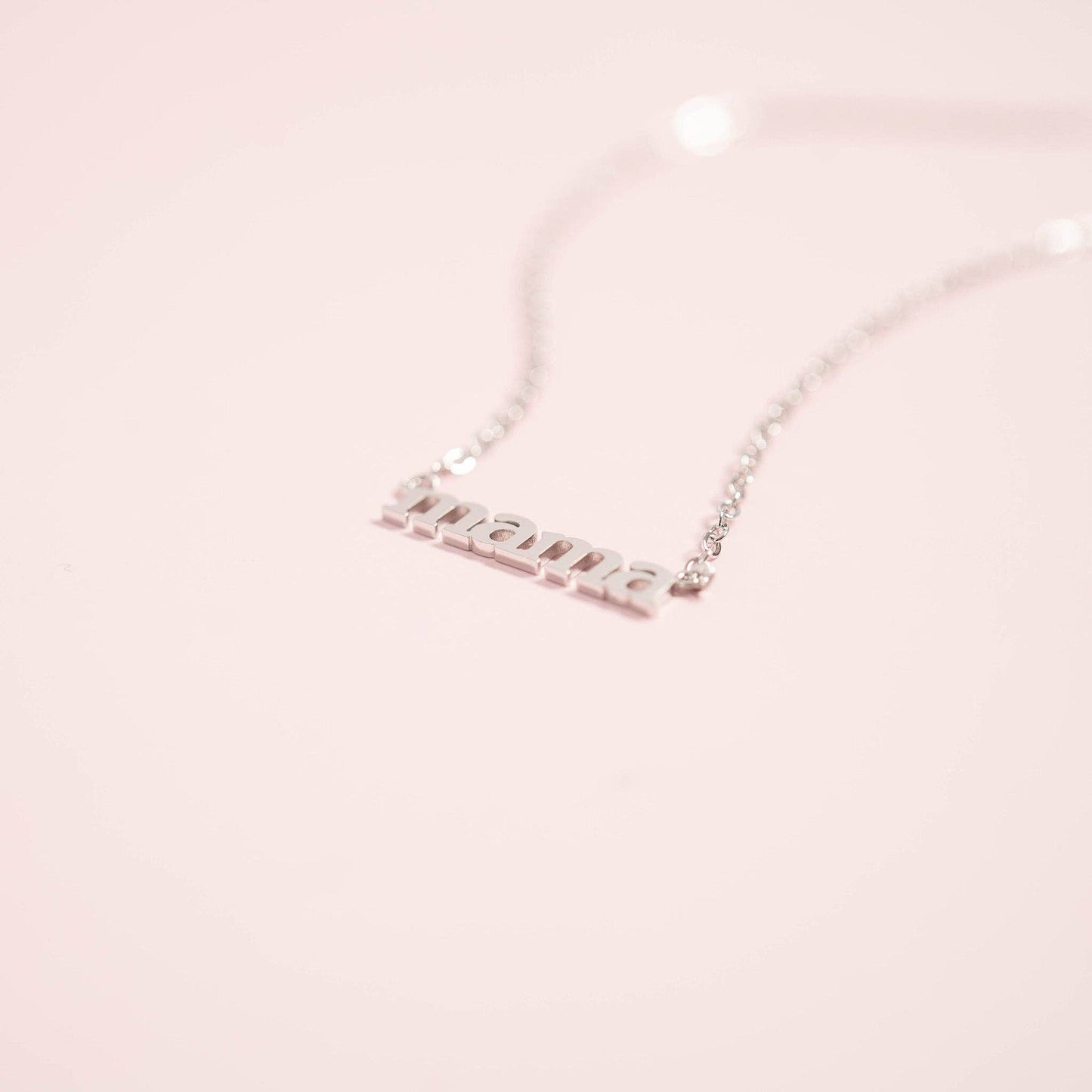 18K Gold Stainless Steel Mama Charm Necklace