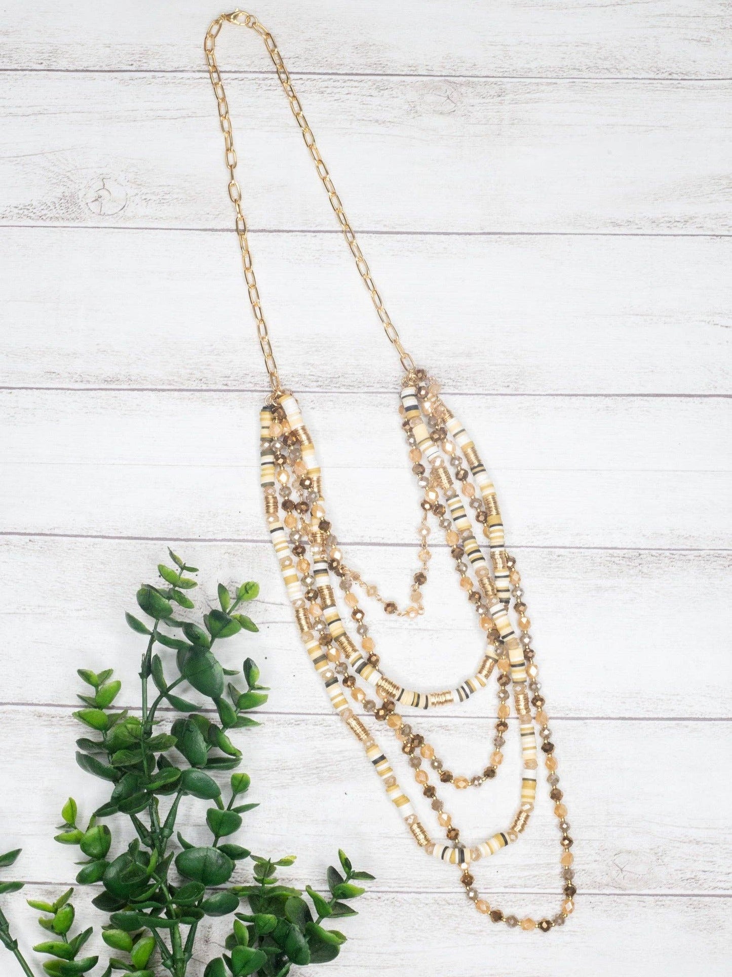 Shell Beads Layered Necklace
