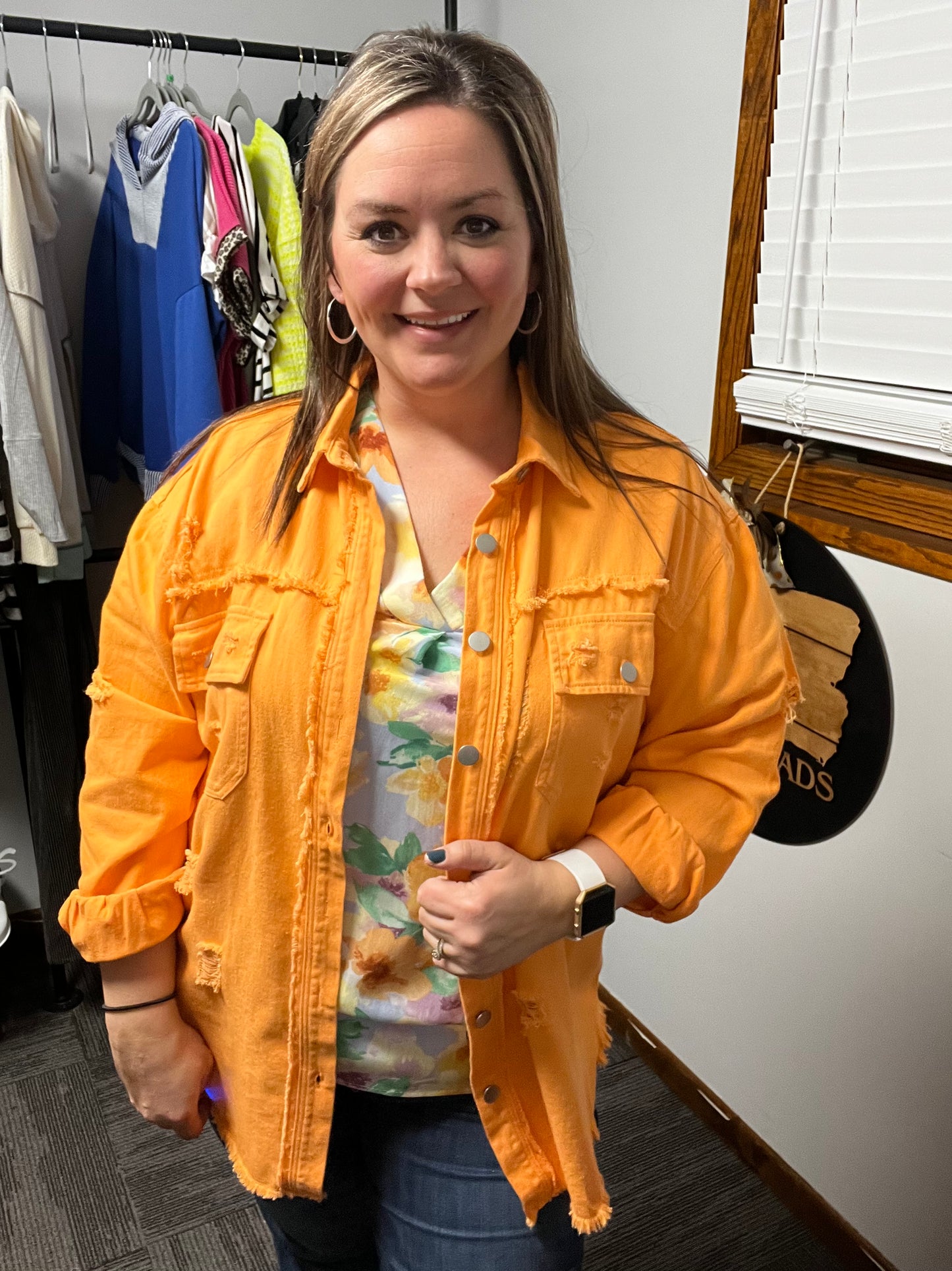 Floral puff sleeve top