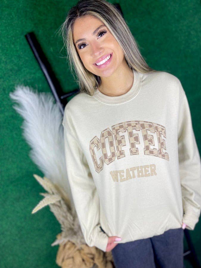 Coffee Weather Tan Checkered