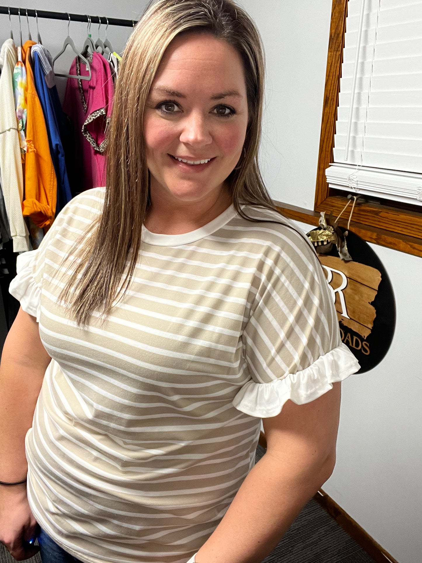 Showing my affection striped tee