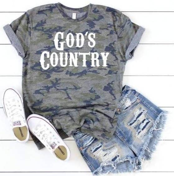 God's Country Camo USA Tee