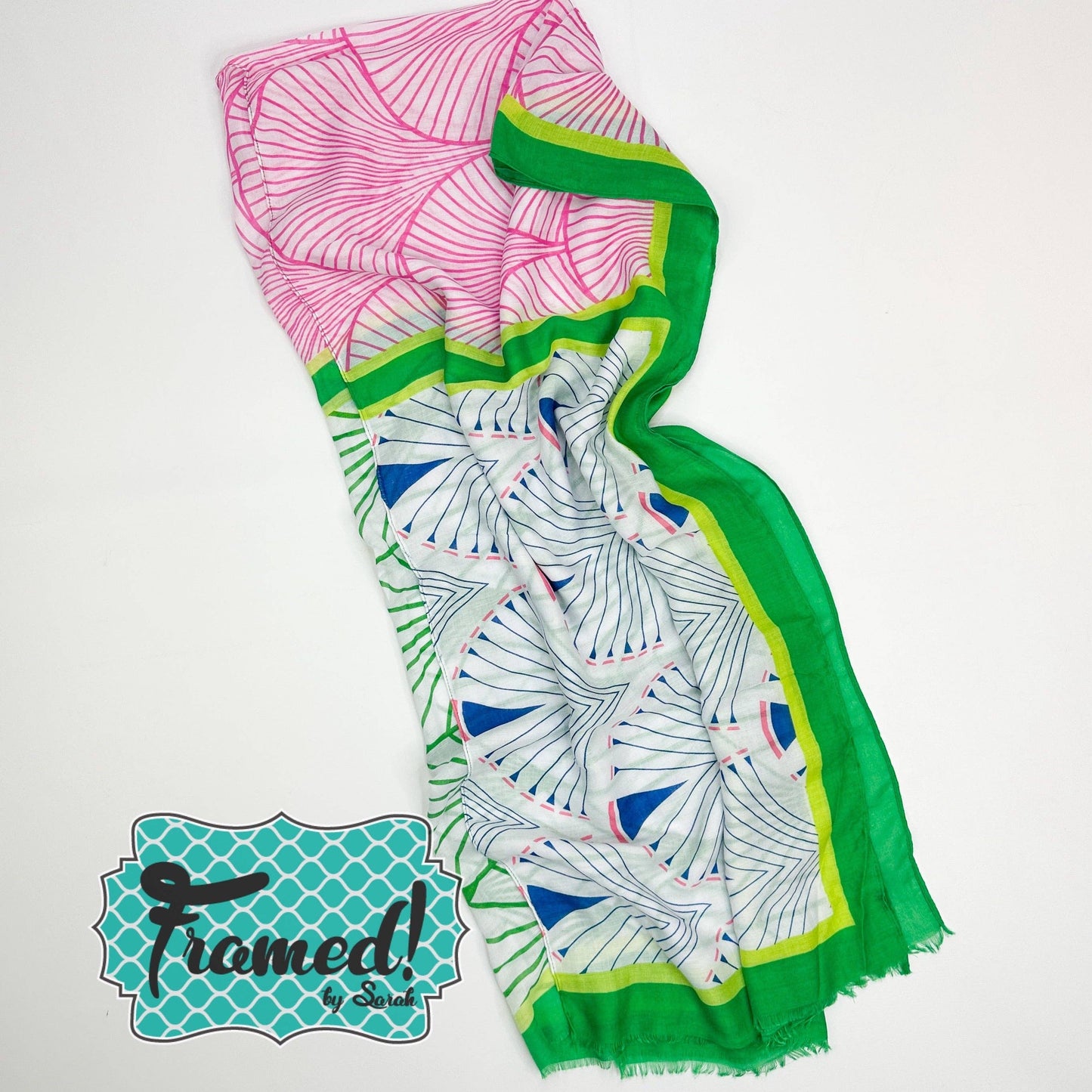 Pink, Green & Navy Kimono