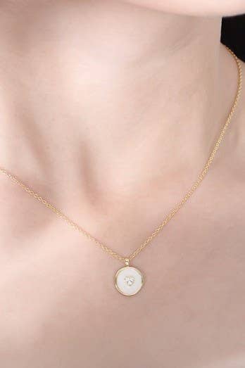 Cross coin necklace