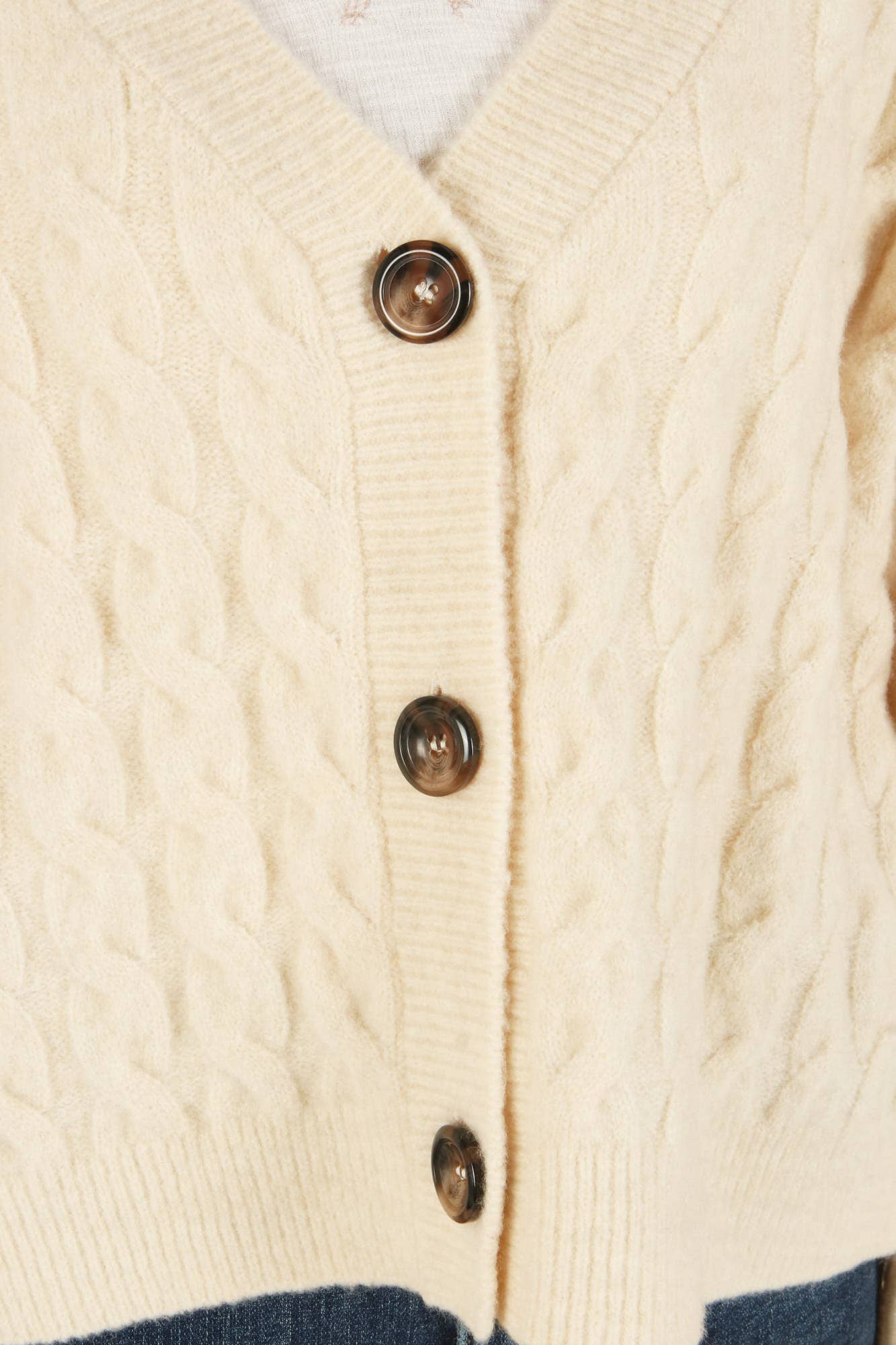 Cable knit cardigan