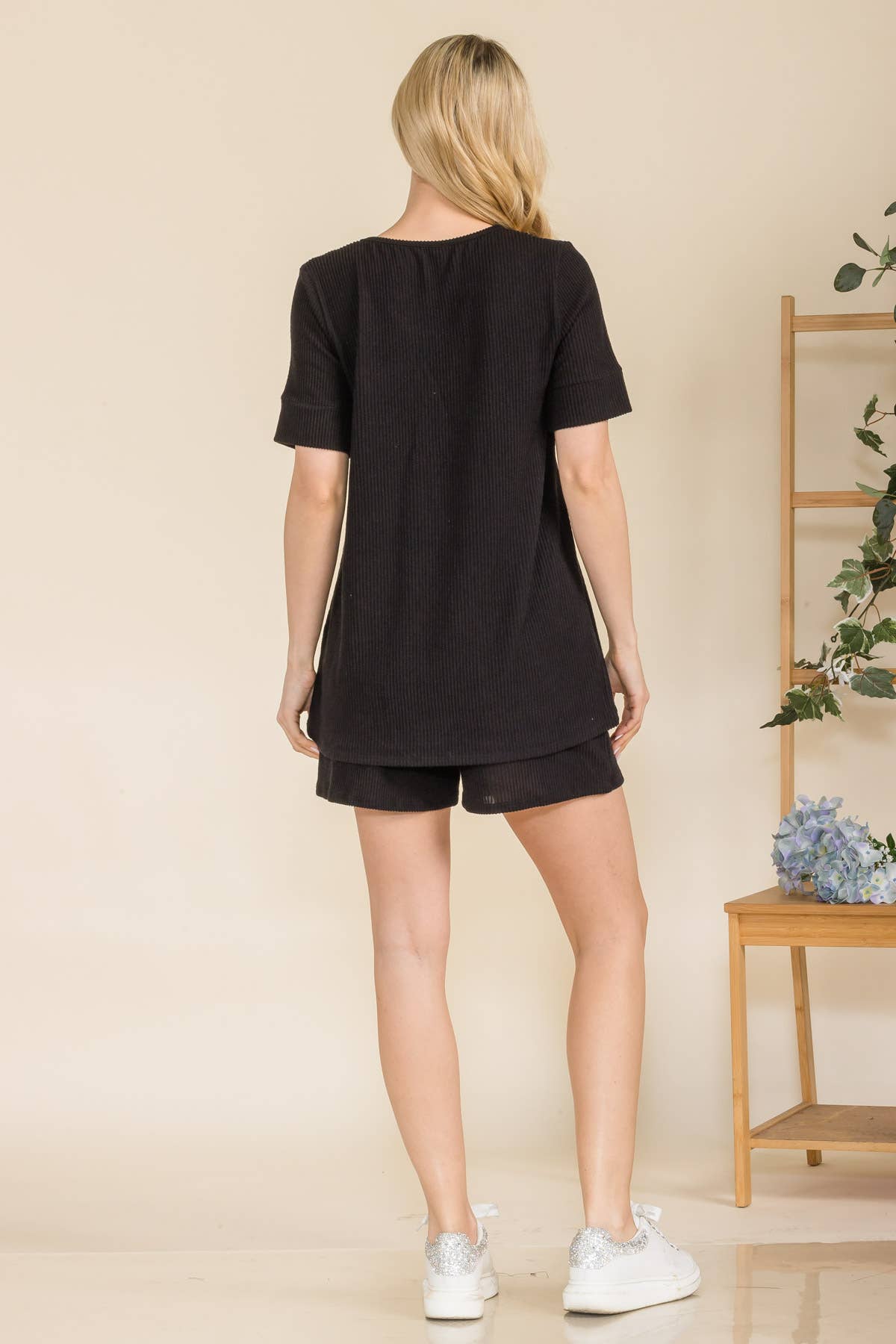 Plus Size Ribbed Loungewear Set