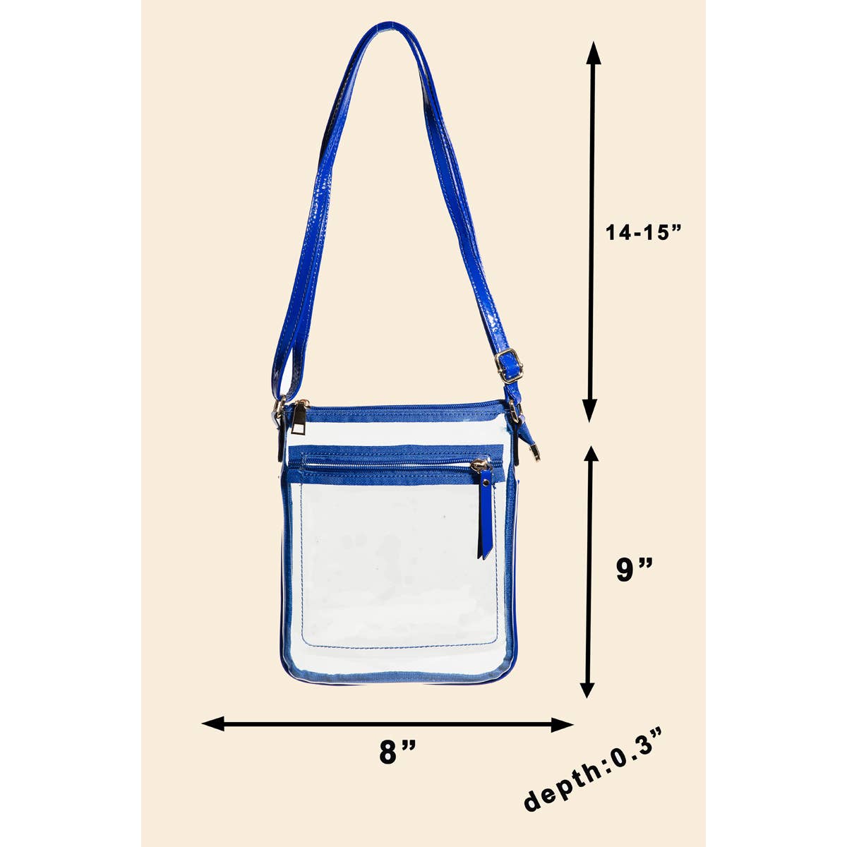 Clear See Through Messenger Pouch Bag