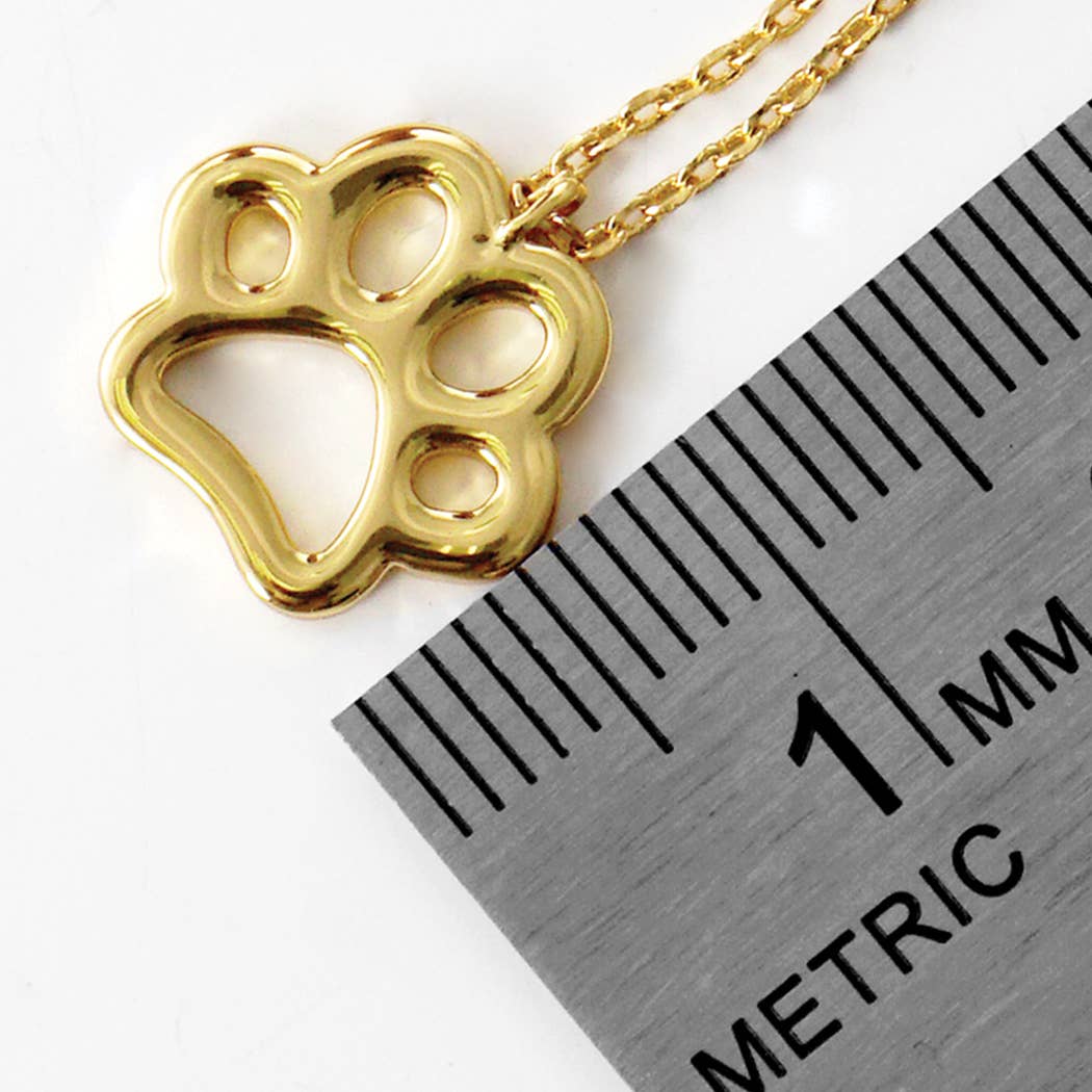 Gold-Dipped Paw Necklace