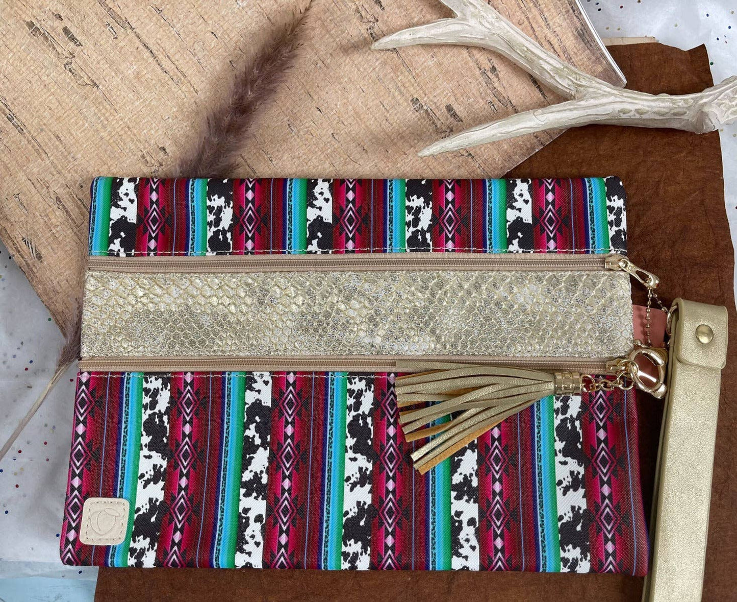 Texas Girl Double Zipper Bag