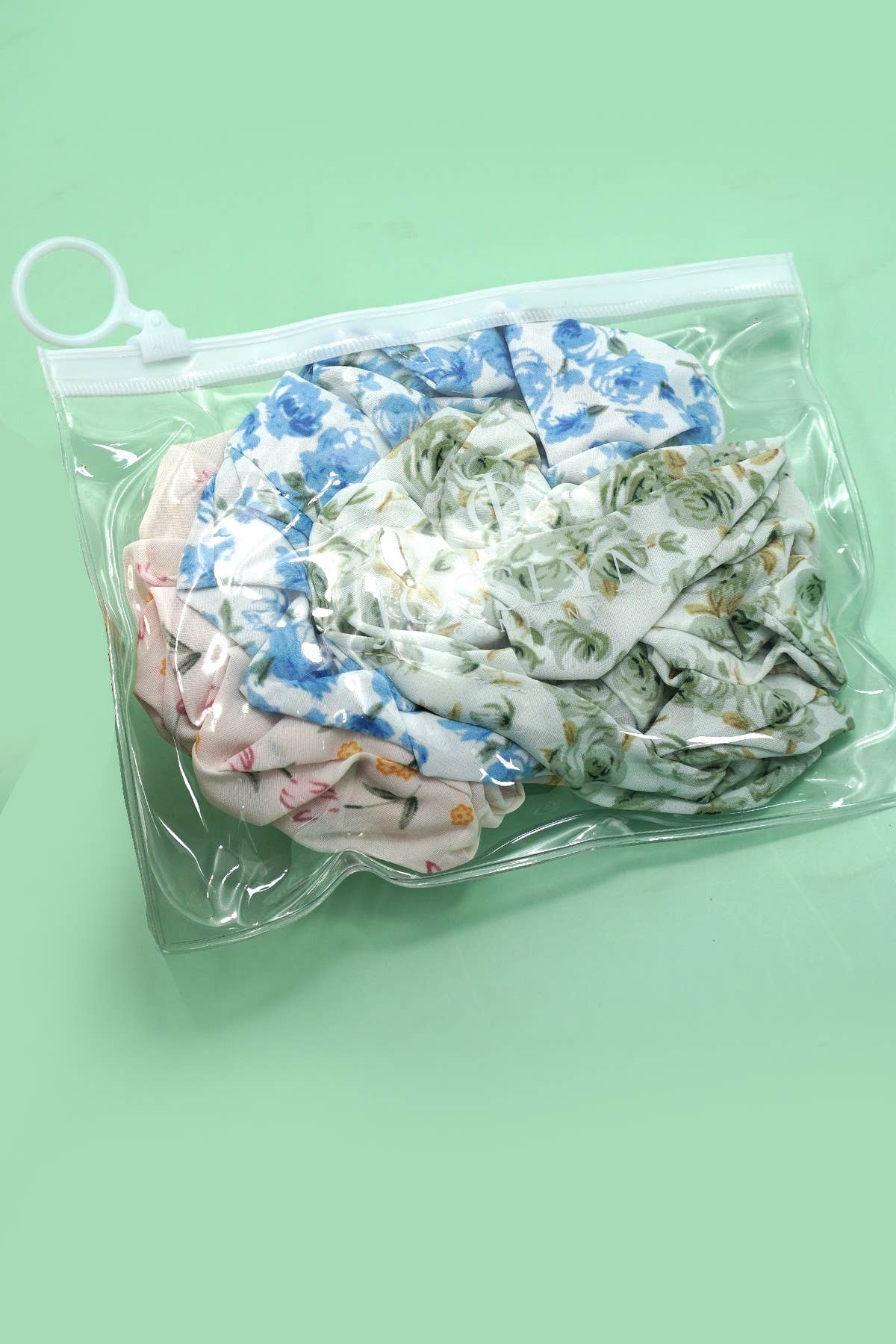 Chiffon Floral Scrunchies (set of 3)