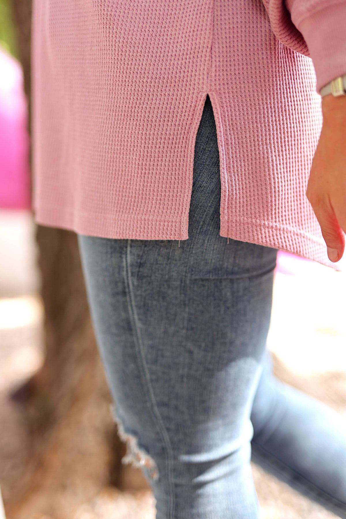 Quarter-Zip Pullover Dusty Rose