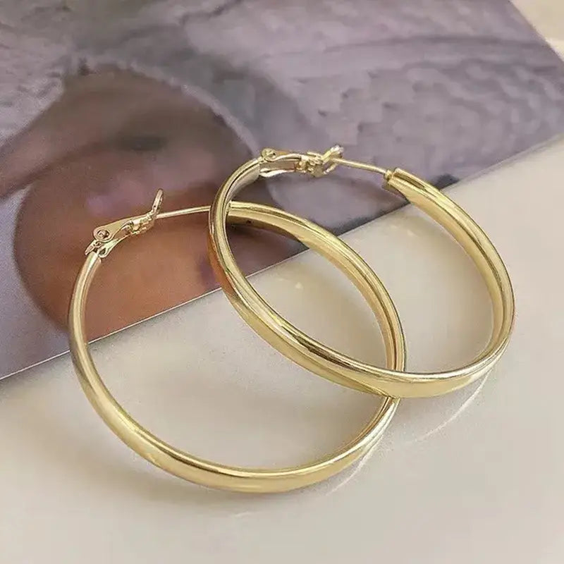 Classic Hoop Earrings in Gold Plated or Silver