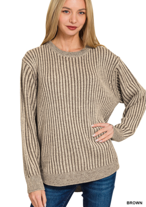 Two Toned Sweater (reg and plus)