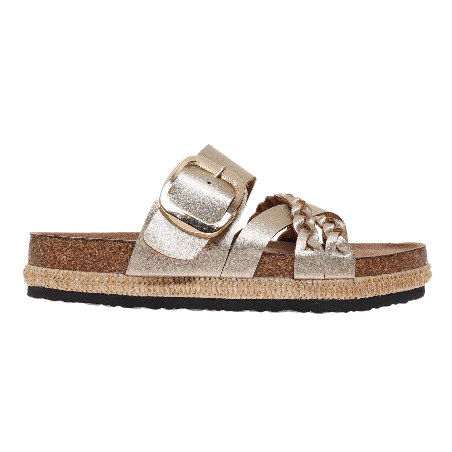 Gold platform sandal