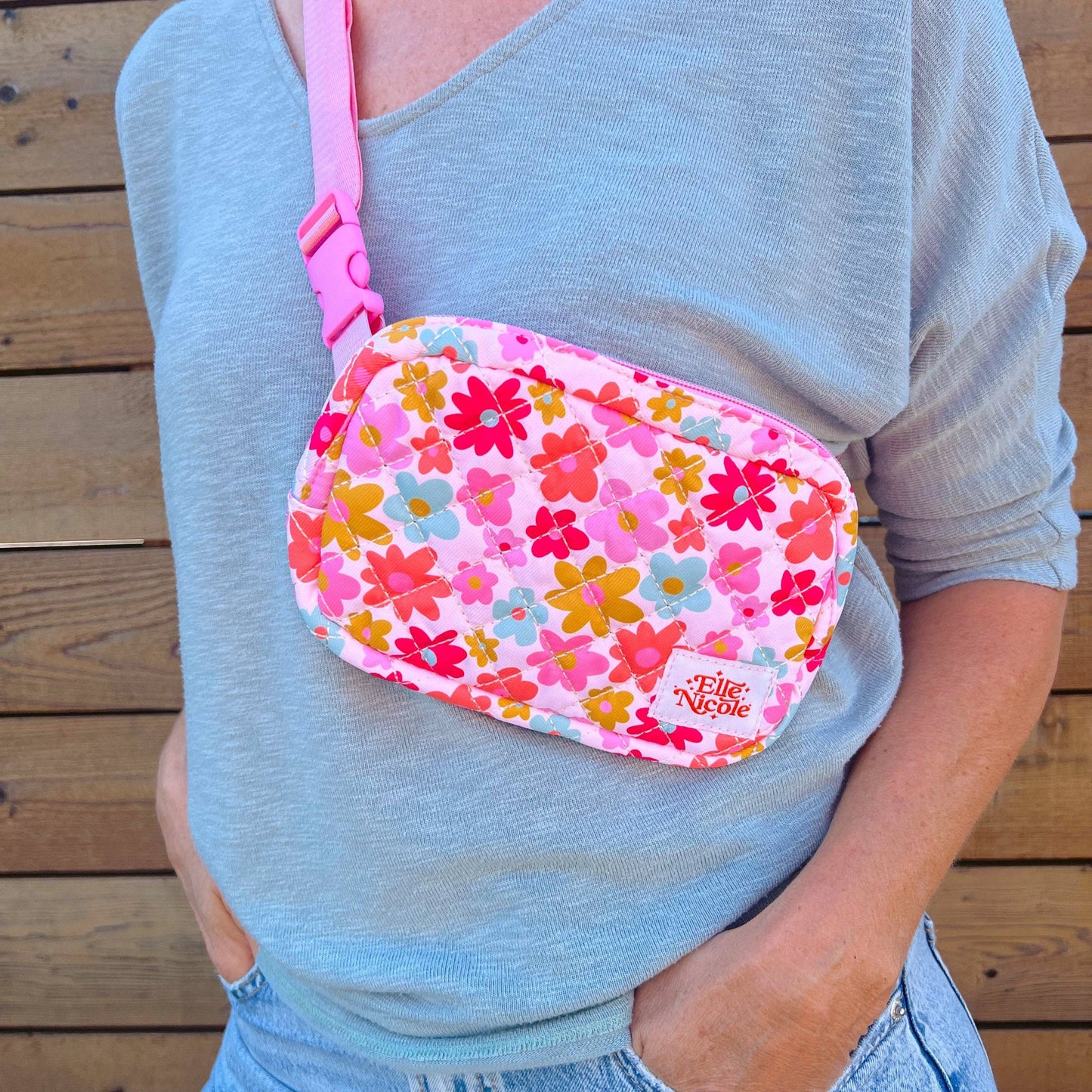 Quilted Belt Bag - Retro Florals