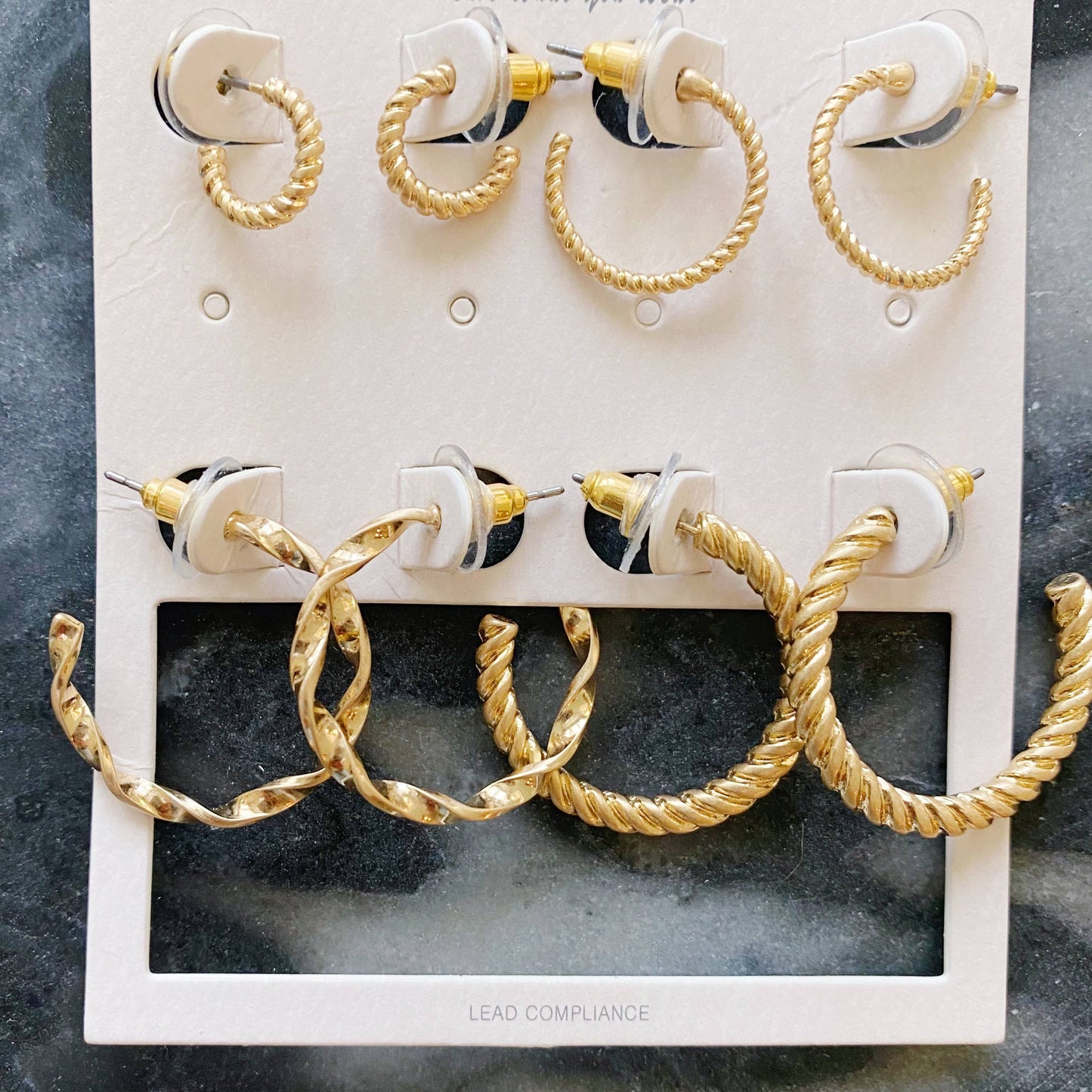 Textured Hoops Set Of 4