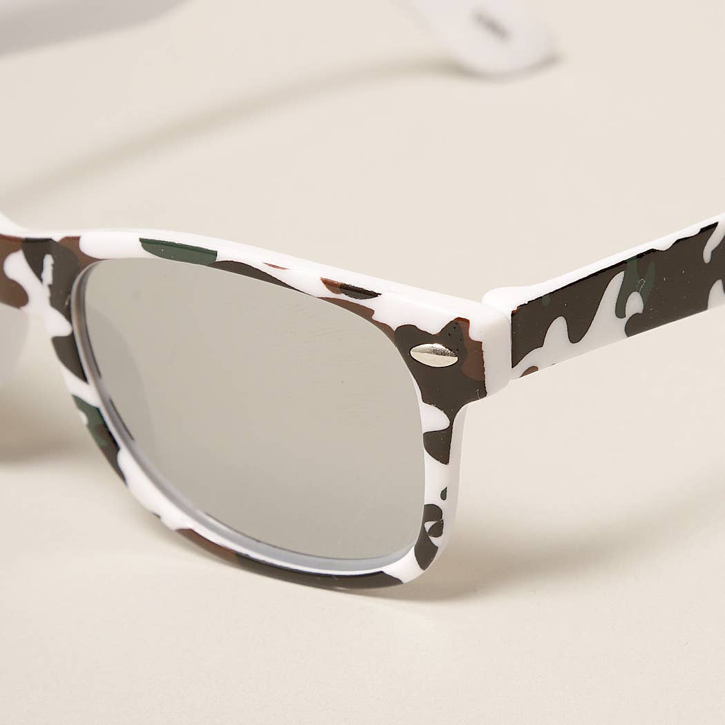 Kids Trendy Camo Pattern Sunglasses