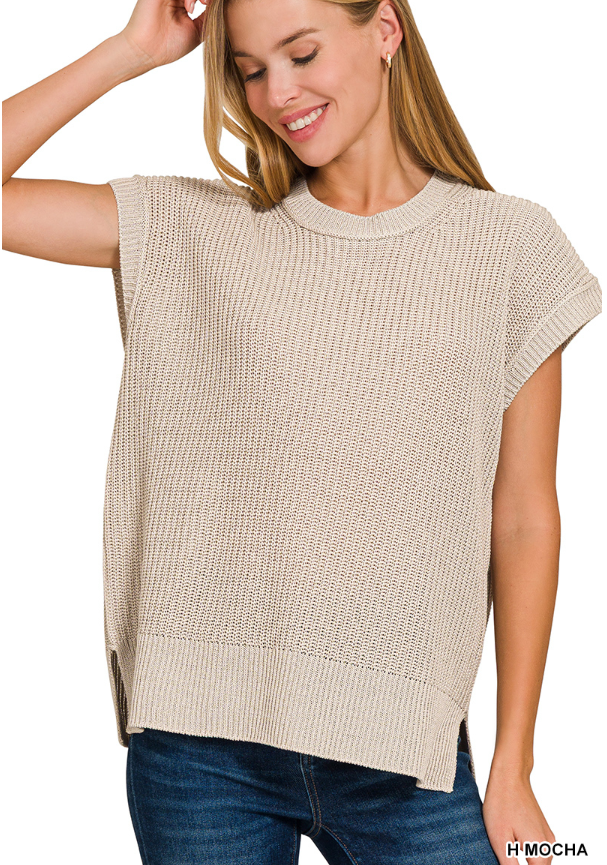 Oversized sweater vest