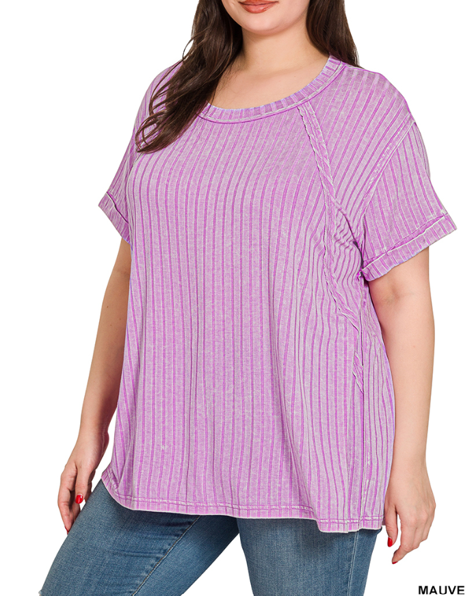 Zenana plus ribbed top