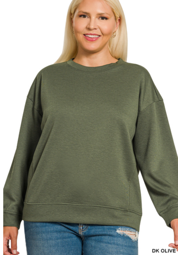 Round neck scuba plus