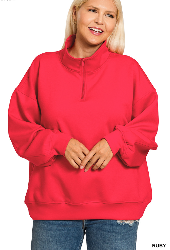 scuba half zip pullover (reg and plus)