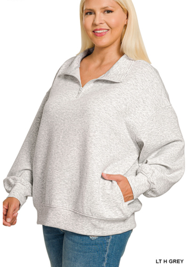 scuba half zip pullover (reg and plus)