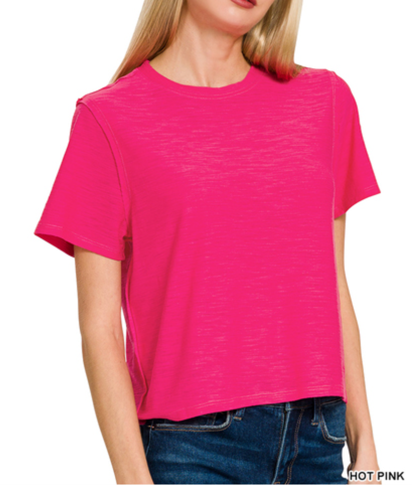 Slub short sleeve tee