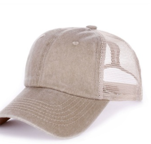 Vintage washed mesh cap hat