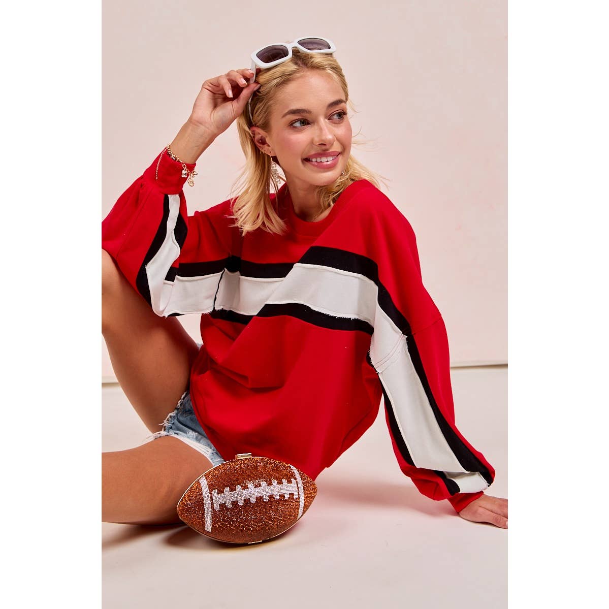 Gameday colorblock top