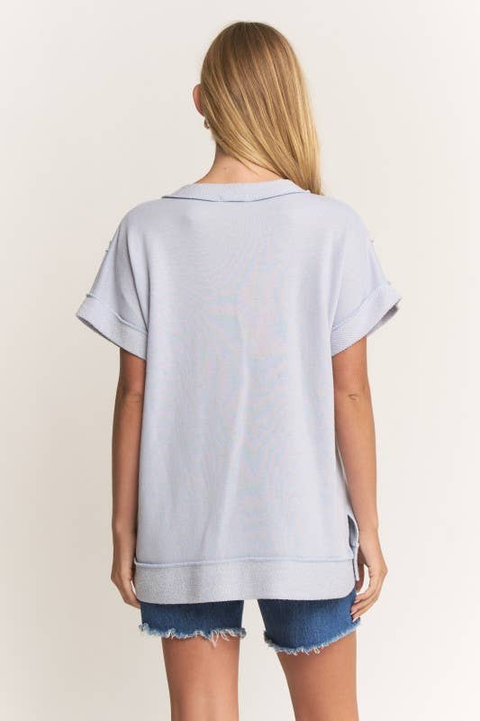Raw Edge Detail Top