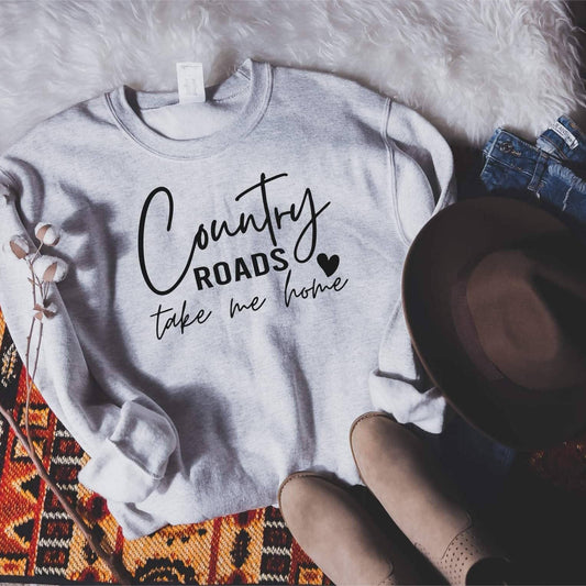 Country Roads crew neck sweatshirt