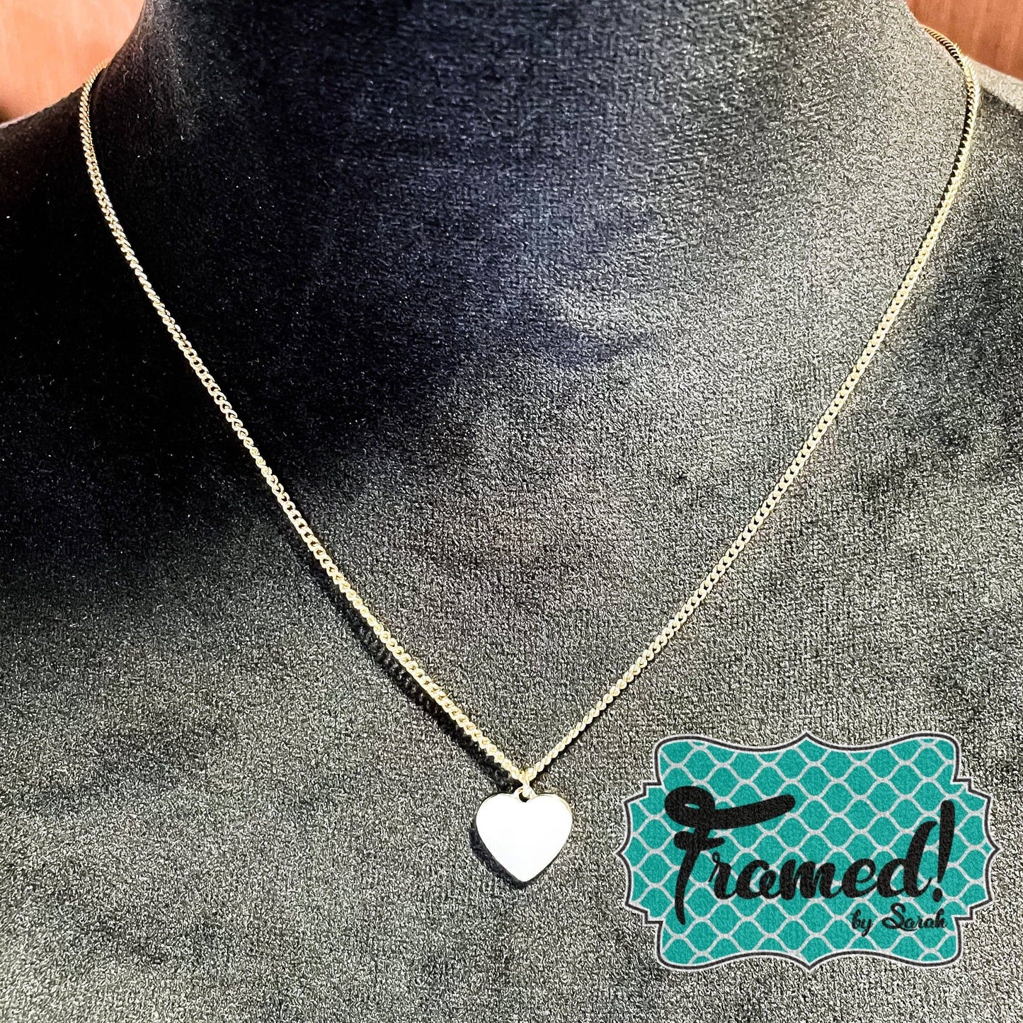 White Heart Necklace
