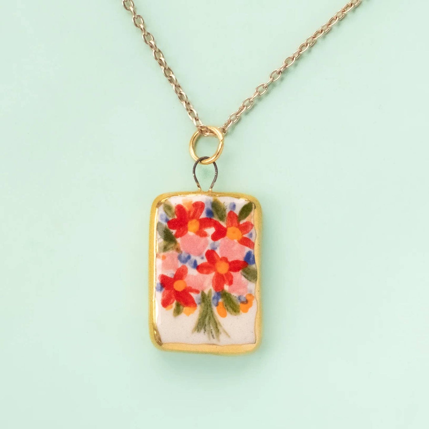 Vintage Painted Necklace