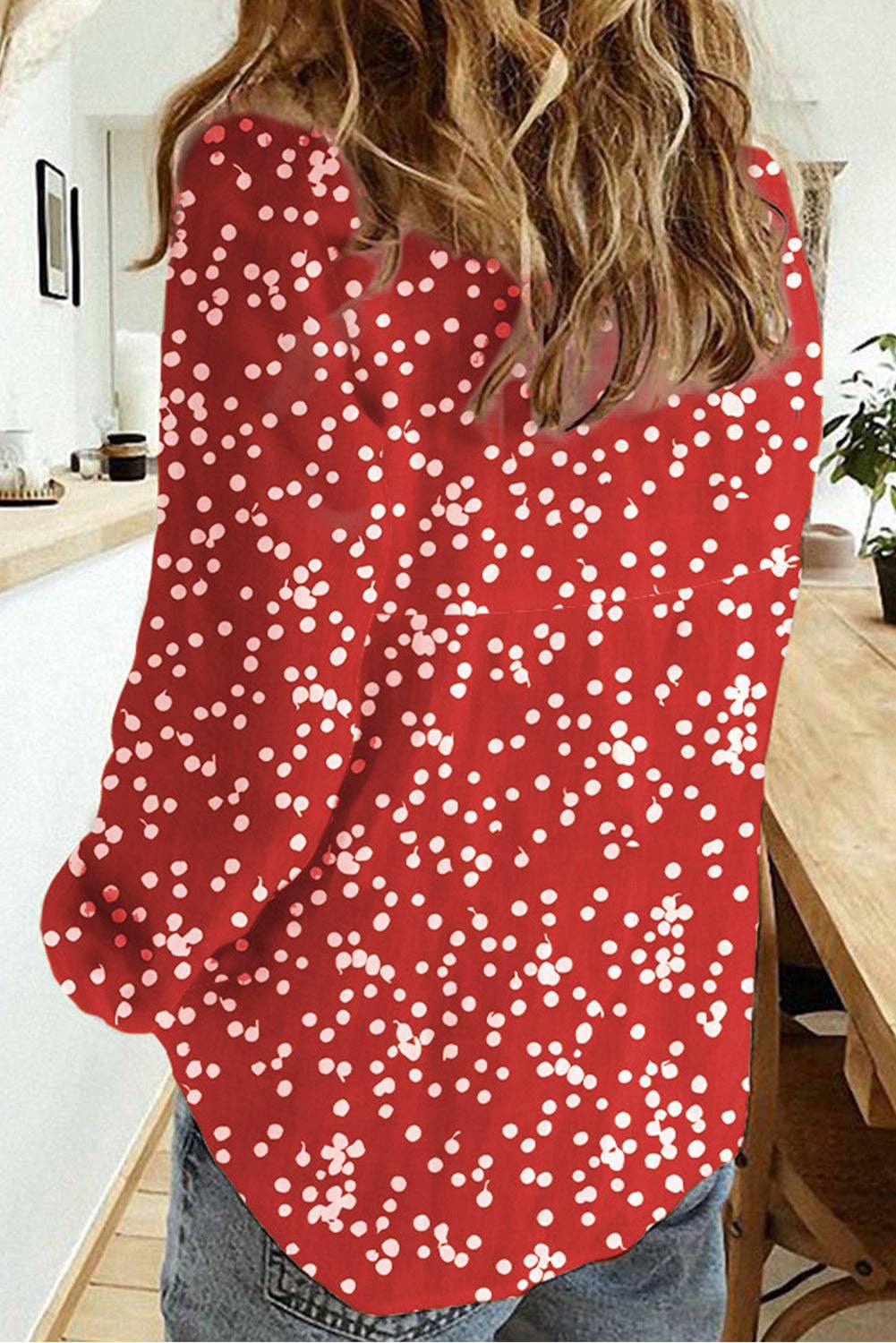 Red Dot Loose Shirt