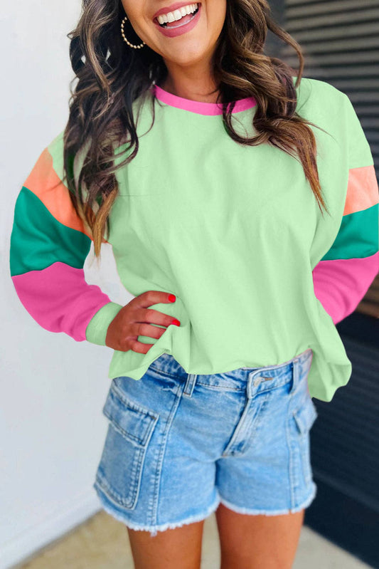 Bold and Bright Color Block Top