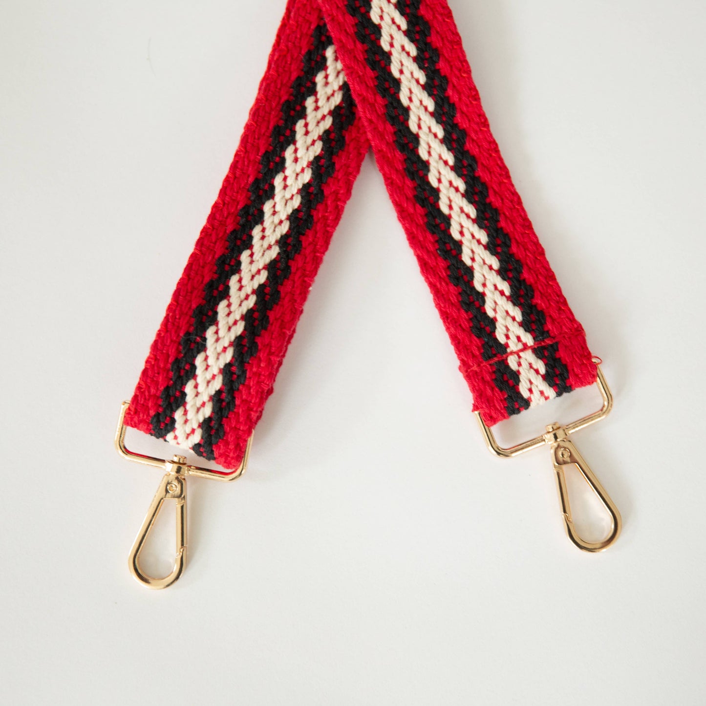 Guitar Style Purse Strap - Woven Red