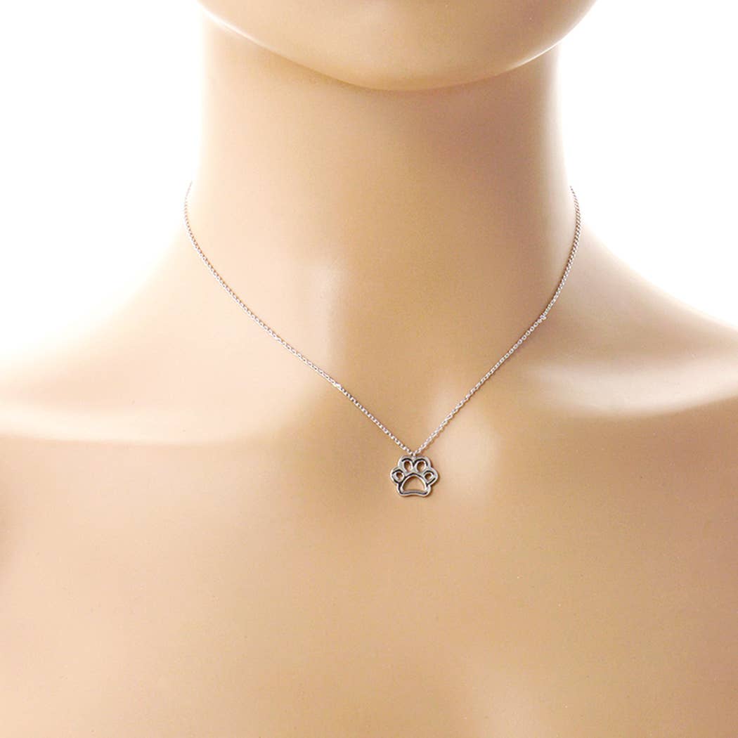 Gold-Dipped Paw Necklace