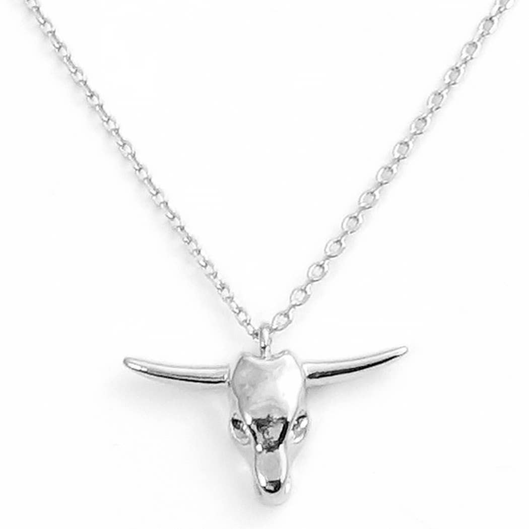 Live Freely Bull Head Necklace