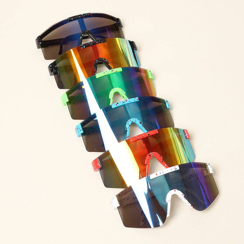 Kid's Paint Splatter Wrap Around Sunglasses