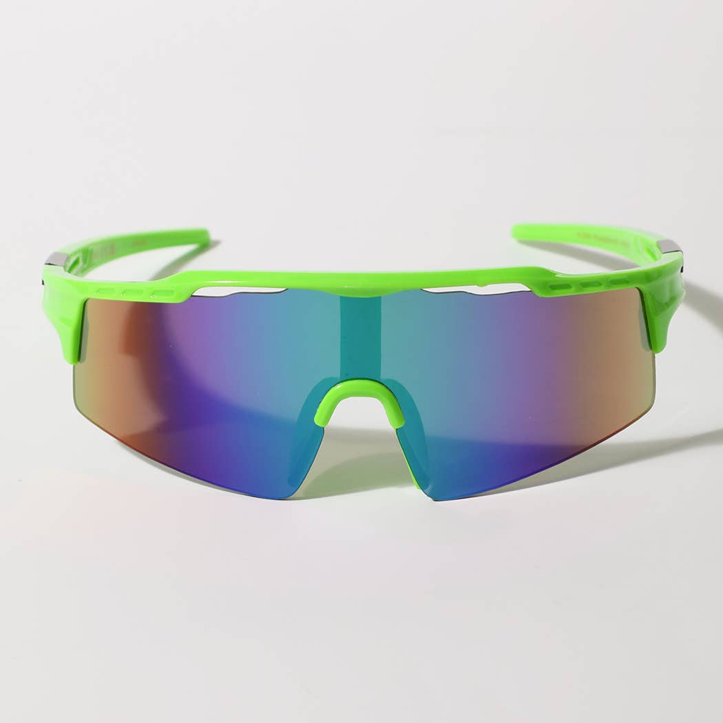 Sport Wraparound Shield Sunglasses
