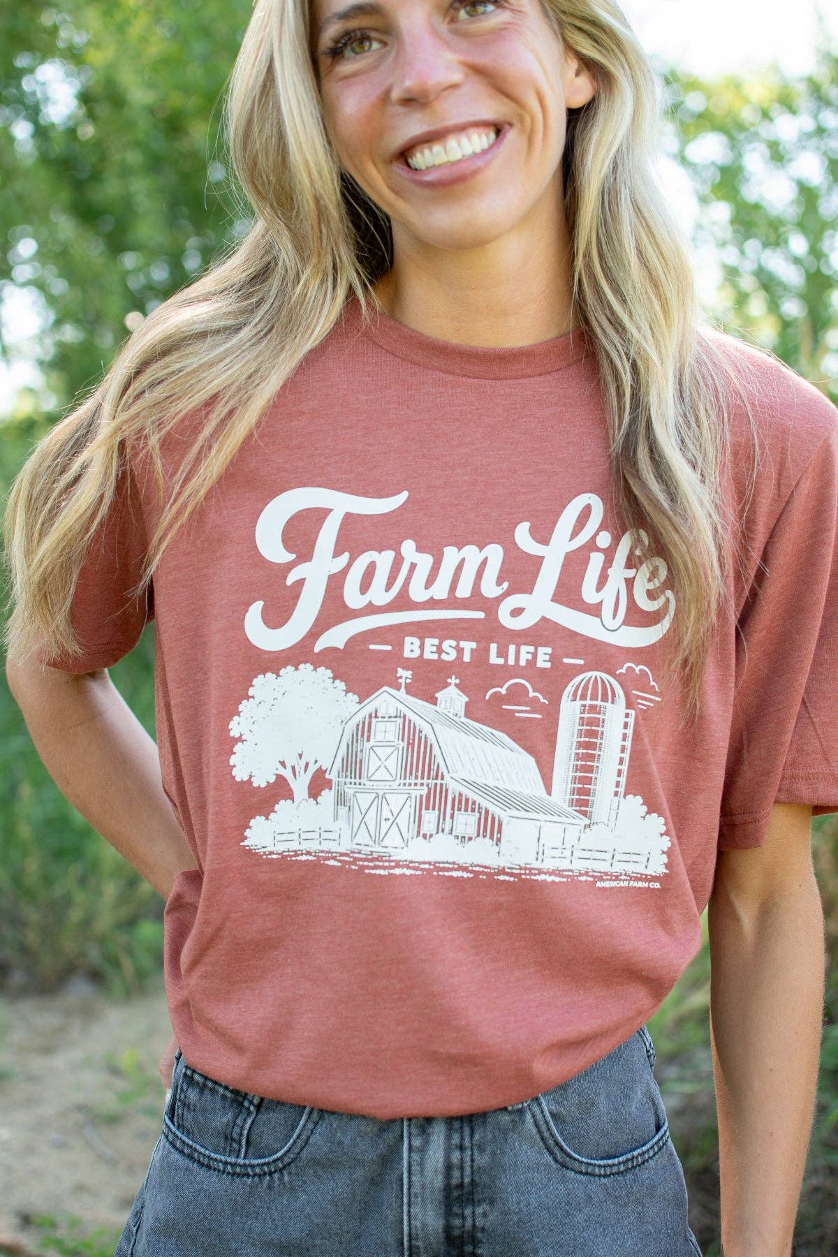 Western Fall 'Farm Life - Best Life' Graphic T-Shirt