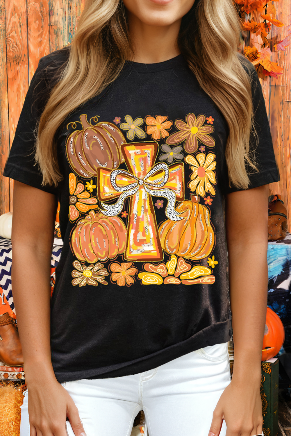 Cross Pumpkin Tee