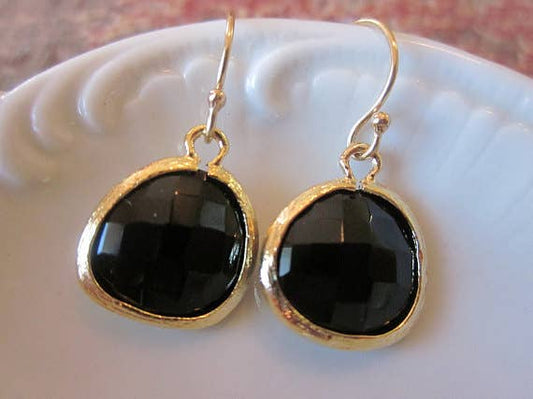 Black and Gold Earrings