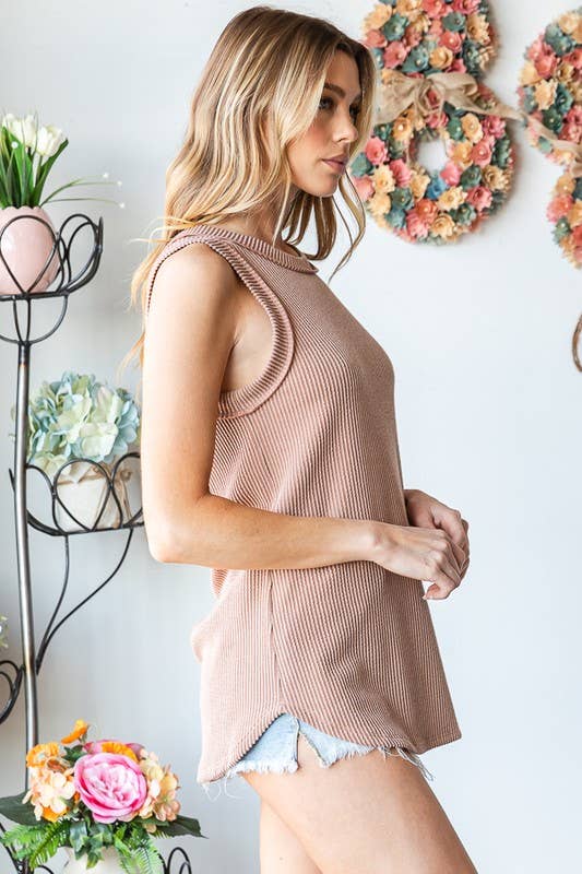 Ribbed tank charcoal