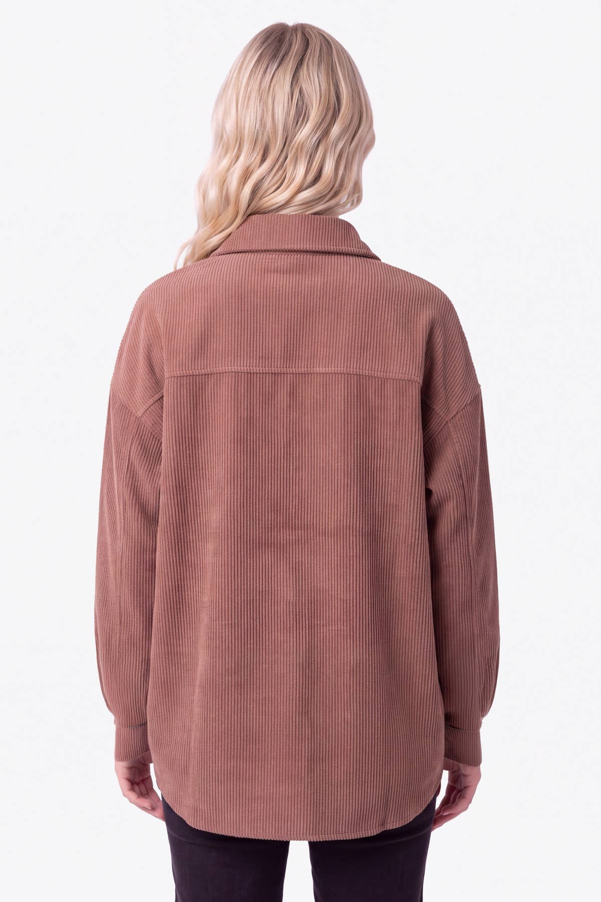 Rib Knit Button Down Shacket