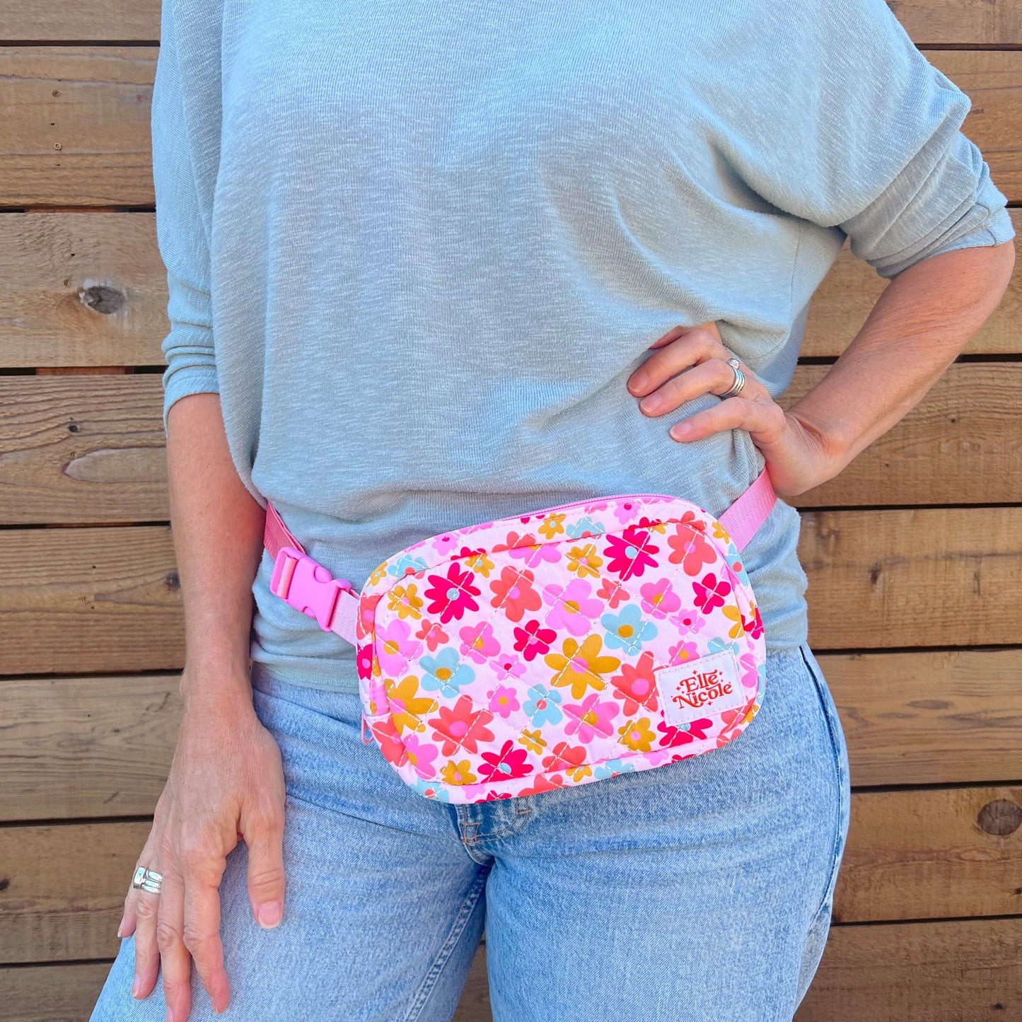 Quilted Belt Bag - Retro Florals