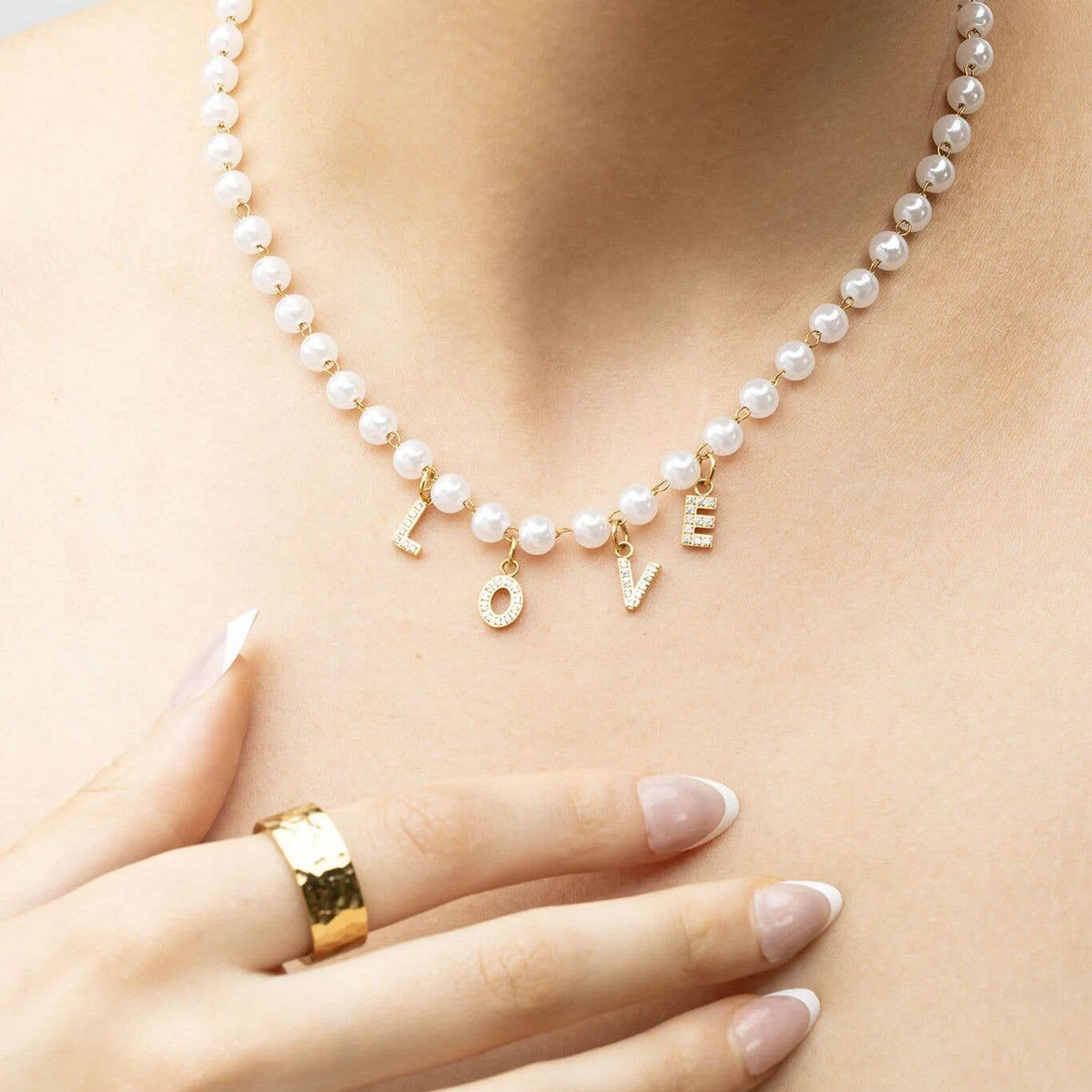 18K Gold PVD Glass Pearl