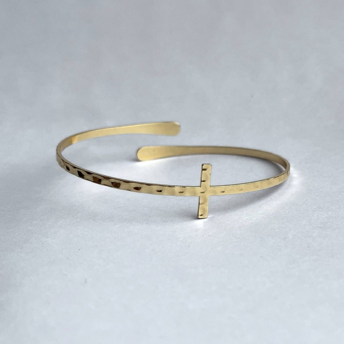 Terra Inspirational Cross Bangle Bracelet